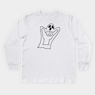 Water's Edge Paranormal Investigation Team Black Logo Kids Long Sleeve T-Shirt